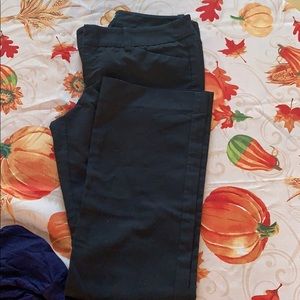 Black straight leg dress pants